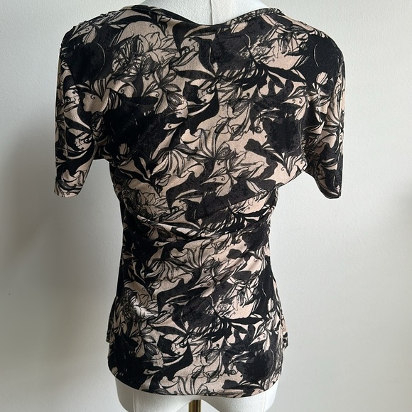 90’s Y2K Women’s Whimsigoth Witchy‎ Boho Abstract Floral Tapestry Stretch Top S - Picture 4 of 9